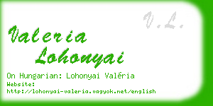 valeria lohonyai business card